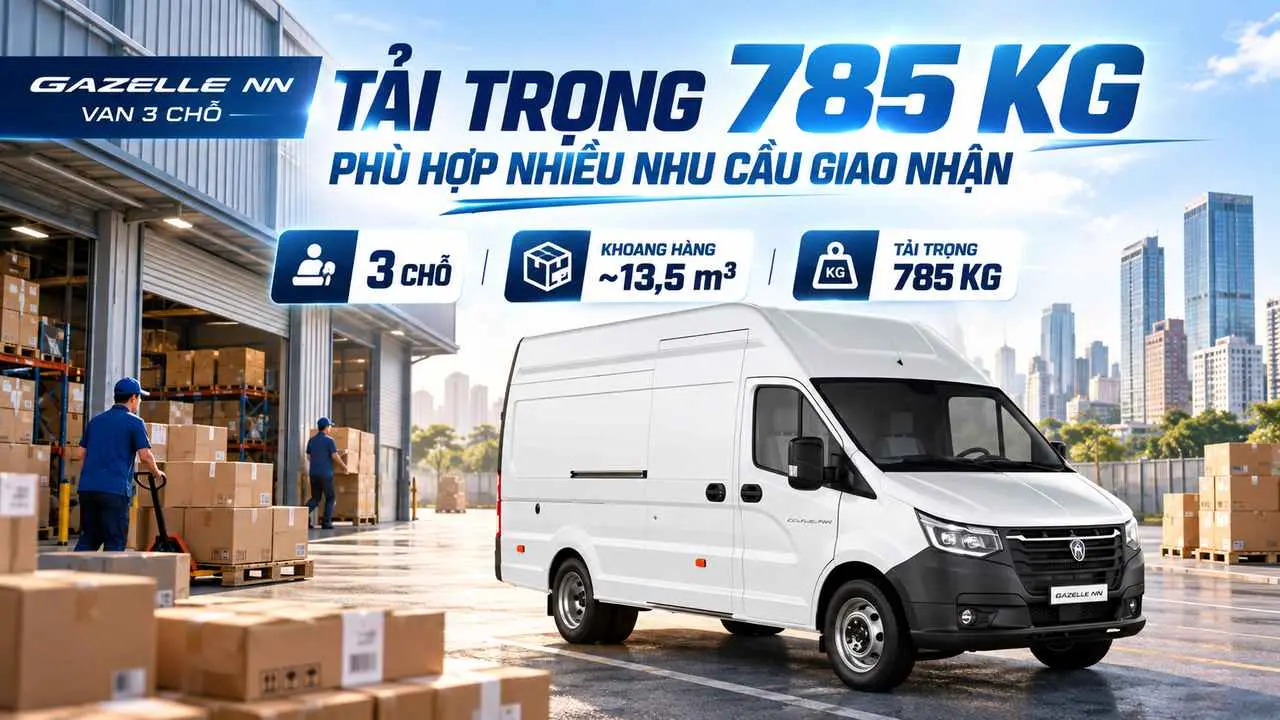 gazelle nn van 3 chỗ 
