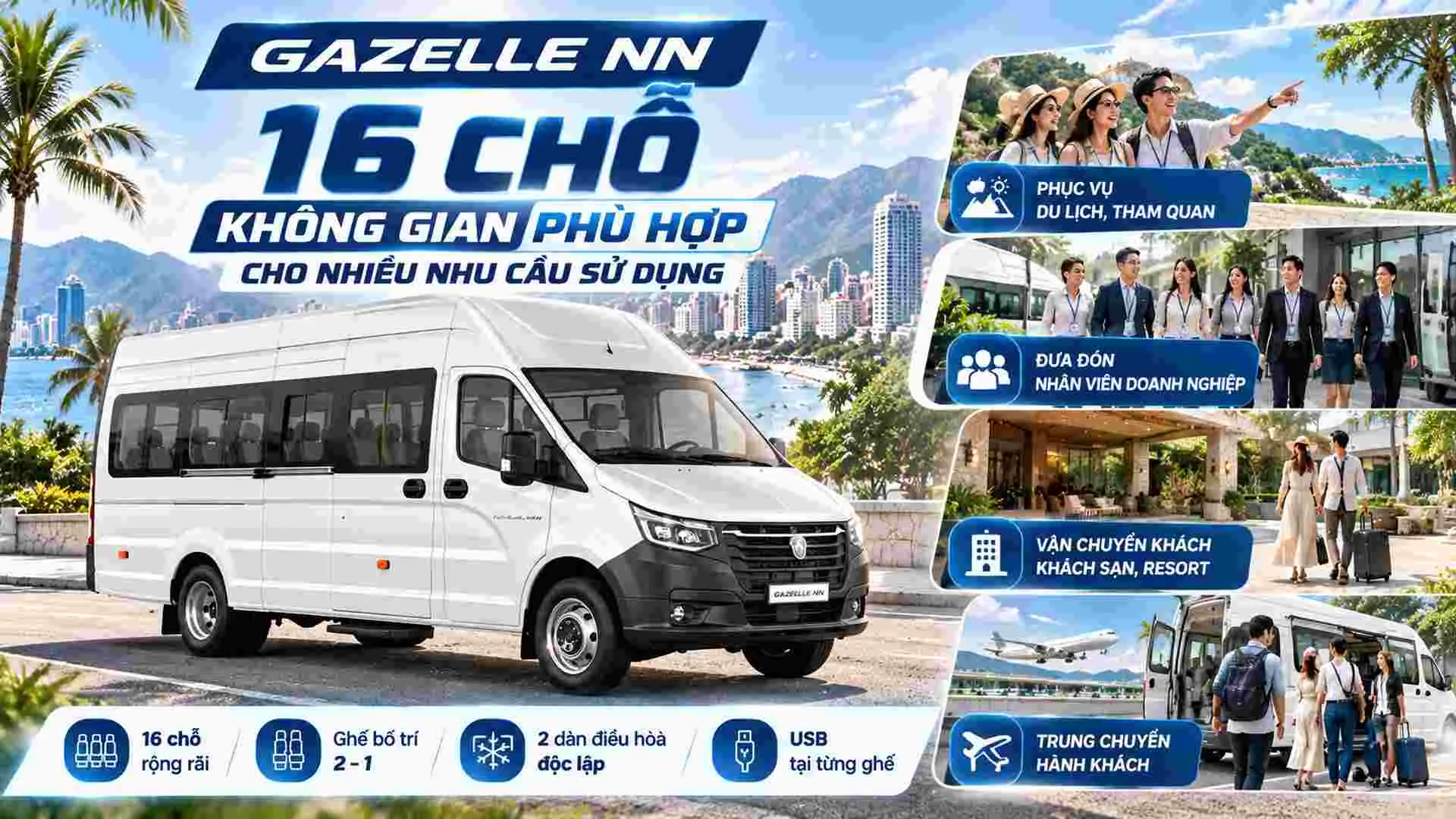 gazelle nn 16 chỗ
