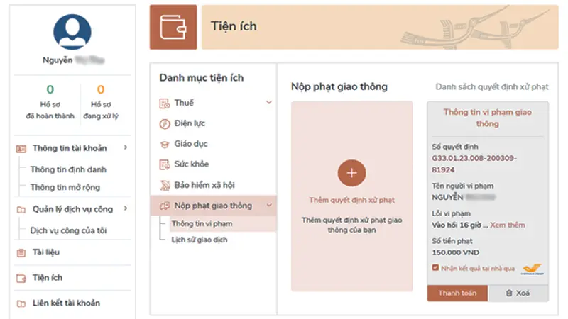 Người dân nộp phạt nguội xe tải ở nhà
